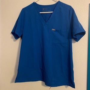 Large Royal Blue Figs Catarina Scrub Top